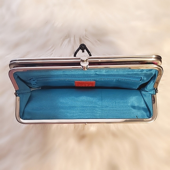 HOBO The Original Vintage Bright Art Deco Leather 'Lauren' Wallet/Clutch - Picture 4 of 14